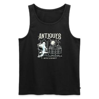 Enquêteur paranormal Fantôme Halloween Evp Haunte - Débardeur bio Premium Homme - noir - Devant - Michal (187cm)
