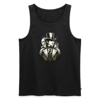 Paranormal Investigator Ghost Halloween Evp Haunte - Männer Premium Bio Tank Top - Schwarz - Vorne - Michal (187cm)