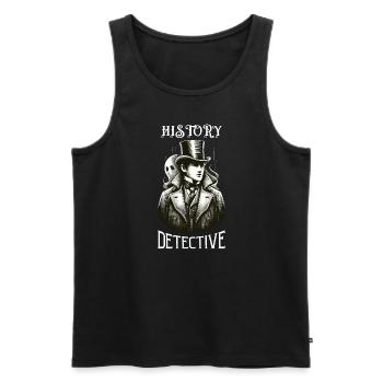 Enquêteur paranormal Fantôme Halloween Evp Haunte - Débardeur bio Premium Homme - noir - Devant - Michal (187cm)