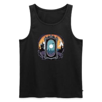 Paranormal Investigator Ghost Halloween Evp Haunte - Men's Premium Organic Tank Top - black - Front - AI Model Male 178 light (178cm)