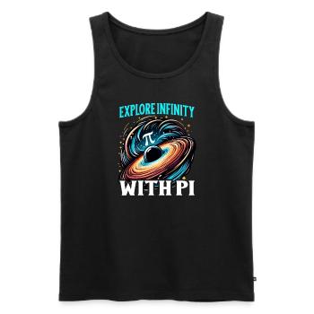 Funny Pi Day 2024 3.14 Pi Symbole numérique Mathématiques - Débardeur bio Premium Homme - noir - Devant - Michal (187cm)