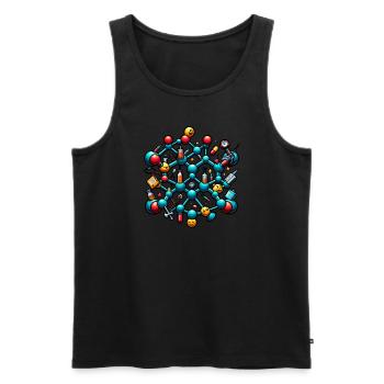 Organische Chemie, Chemiestudenten, Chemie - Männer Premium Bio Tank Top - Schwarz - Vorne - AI Model Male 178 light (178cm)