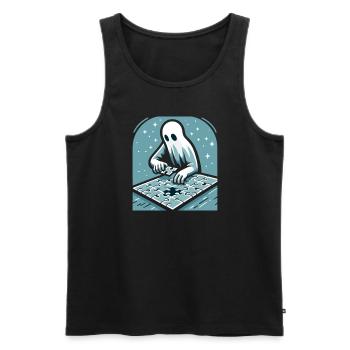Puzzle Lover Jigzaw Puzzle Brettspiel Puzzler - Männer Premium Bio Tank Top - Schwarz - Vorne - AI Model Male 178 light (178cm)