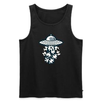 Puzzle Lover Jigzaw Puzzle Brettspiel Puzzler - Männer Premium Bio Tank Top - Schwarz - Vorne - AI Model Male 178 light (178cm)