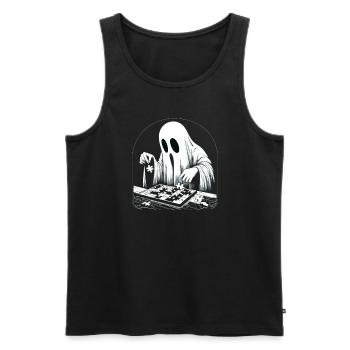 Puzzle Lover Jigzaw Puzzle Brettspiel Puzzler - Männer Premium Bio Tank Top - Schwarz - Vorne - AI Model Male 178 light (178cm)