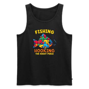 Puzzle Lover Jigzaw Puzzle Brettspiel Puzzler - Männer Premium Bio Tank Top - Schwarz - Vorne - AI Model Male 178 light (178cm)