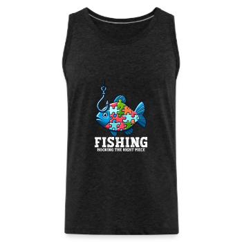 Puzzle Lover Jigzaw Puzzle Board Game Puzzler - Men's Premium Organic Tank Top - charcoal grey - Front - Alexander (188cm)