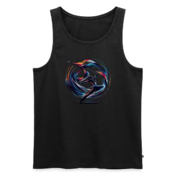 Winter Guard Instructor Colorguard Captain Gift - Men's Premium Organic Tank Top - black - Front - AI Model Male 178 light (178cm)
