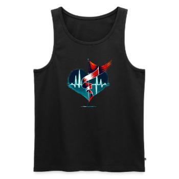 Winter Guard Instructor Colorguard Captain Gift - Men's Premium Organic Tank Top - black - Front - AI Model Male 178 light (178cm)