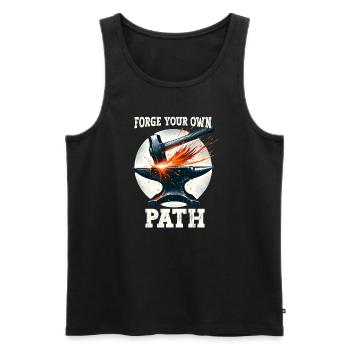 Blacksmith Metalworker Bladesmith Metal - Men's Premium Organic Tank Top - black - Front - Michal (187cm)