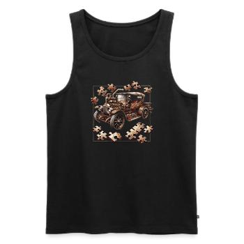 Puzzle Lover Jigzaw Puzzle Brettspiel Puzzler - Männer Premium Bio Tank Top - Schwarz - Vorne - AI Model Male 178 light (178cm)