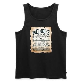 Sailors Sea Shanty Singing Ship Adventures - Men's Premium Organic Tank Top - black - Front - AI Model Male 178 light (178cm)