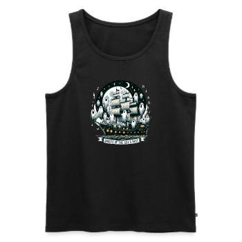 Sailors Sea Shanty Singing Ship Adventures - Men's Premium Organic Tank Top - black - Front - AI Model Male 178 light (178cm)