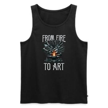 Blacksmith Metalworker Bladesmith Metal - Men's Premium Organic Tank Top - black - Front - Michal (187cm)
