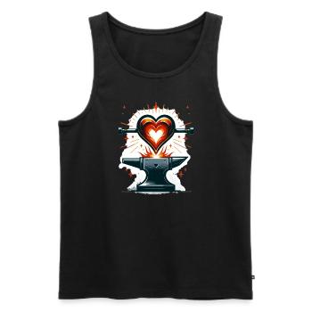 Blacksmith Metalworker Bladesmith Metal - Men's Premium Organic Tank Top - black - Front - Michal (187cm)