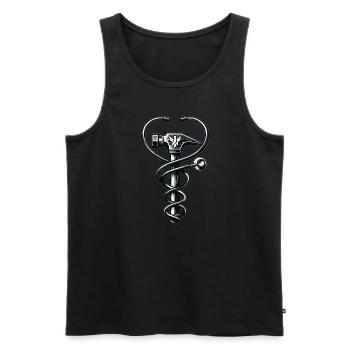 Blacksmith Metalworker Bladesmith Metal - Men's Premium Organic Tank Top - black - Front - Michal (187cm)