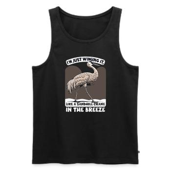 Sandhill Crane Lovers Bird Watching - Men's Premium Organic Tank Top - black - Front - Michal (187cm)