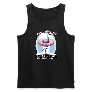 Sandhill Crane Lovers Bird Watching - Men's Premium Organic Tank Top - black - Front - Michal (187cm)
