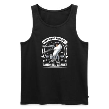Sandhill Kranichliebhaber Vogelbeobachtung - Männer Premium Bio Tank Top - Schwarz - Vorne - AI Model Male 178 light (178cm)