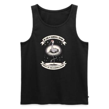 Sandhill Crane Lovers Bird Watching - Men's Premium Organic Tank Top - black - Front - Michal (187cm)