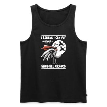 Sandhill Crane Lovers Bird Watching - Men's Premium Organic Tank Top - black - Front - Michal (187cm)