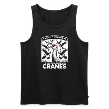 Sandhill Kranichliebhaber Vogelbeobachtung - Männer Premium Bio Tank Top - Schwarz - Vorne - AI Model Male 178 light (178cm)