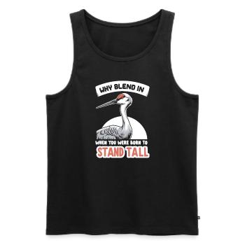 Sandhill Kranichliebhaber Vogelbeobachtung - Männer Premium Bio Tank Top - Schwarz - Vorne - AI Model Male 178 light (178cm)