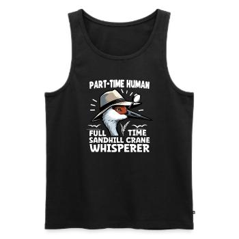 Sandhill Crane Lovers Bird Watching - Men's Premium Organic Tank Top - black - Front - Michal (187cm)