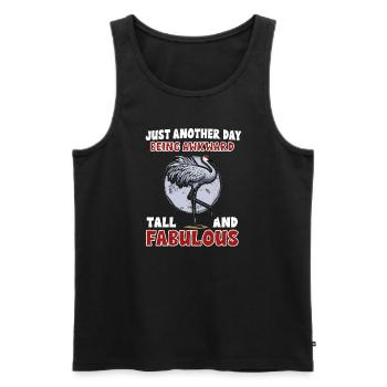 Sandhill Crane Lovers Bird Watching - Men's Premium Organic Tank Top - black - Front - Michal (187cm)