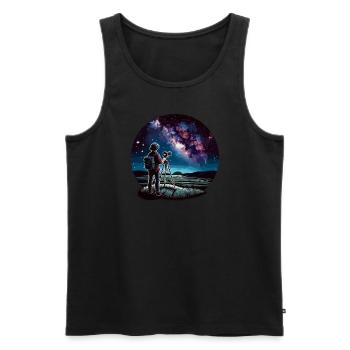 Astrophotographie Astronomie Caméra spatiale - Débardeur bio Premium Homme - noir - Devant - Michal (187cm)