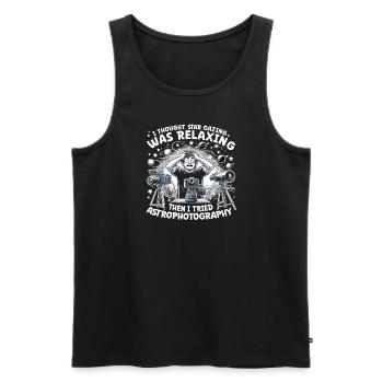 Astrophotography Astronomy Space Camera - Men's Premium Organic Tank Top - black - Front - AI Model Male 178 light (178cm)