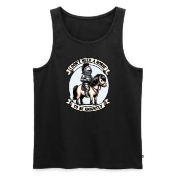 Knight Knight Medieval Renaissance Armor - Men's Premium Organic Tank Top - black - Front - Michal (187cm)