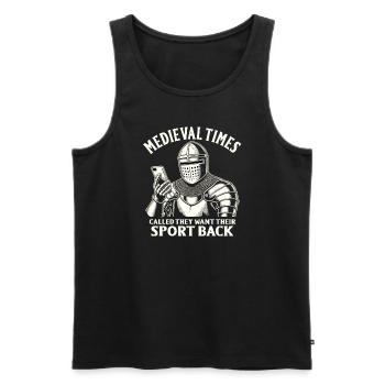 Knight Knight Medieval Renaissance Armor - Men's Premium Organic Tank Top - black - Front - Michal (187cm)