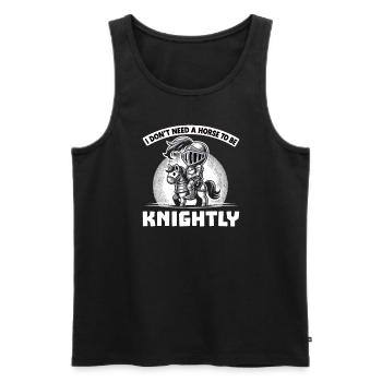 Ritterritter Mittelalterliche Renaissance-rüstung - Männer Premium Bio Tank Top - Schwarz - Vorne - AI Model Male 178 light (178cm)
