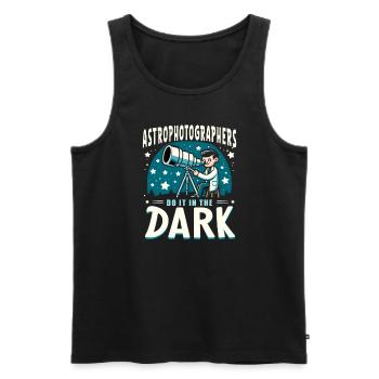 Astrophotography Astronomy Space Camera - Men's Premium Organic Tank Top - black - Front - AI Model Male 178 light (178cm)