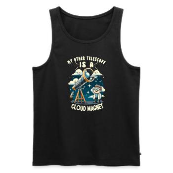 Astrophotography Astronomy Space Camera - Men's Premium Organic Tank Top - black - Front - AI Model Male 178 light (178cm)