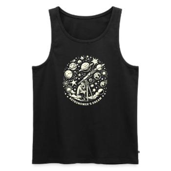 Astrophotography Astronomy Space Camera - Men's Premium Organic Tank Top - black - Front - AI Model Male 178 light (178cm)