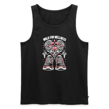 Healthy Heartbeat February Heart Awareness - Men's Premium Organic Tank Top - black - Front - Michal (187cm)