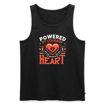 Healthy Heartbeat February Heart Awareness - Men's Premium Organic Tank Top - black - Front - Michal (187cm)