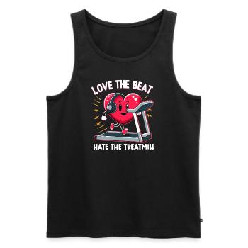 Healthy Heartbeat February Heart Awareness - Men's Premium Organic Tank Top - black - Front - Michal (187cm)
