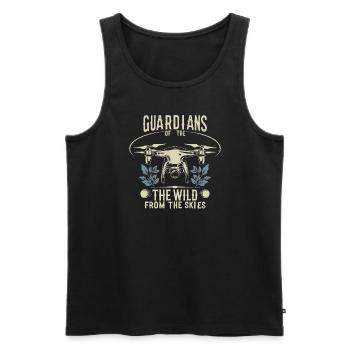 Drohne Pilot Opa Geschenkidee Alter Mann Mit - Männer Premium Bio Tank Top - Schwarz - Vorne - AI Model Male 178 light (178cm)