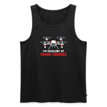 Drohne Pilot Opa Geschenkidee Alter Mann Mit - Männer Premium Bio Tank Top - Schwarz - Vorne - AI Model Male 178 light (178cm)