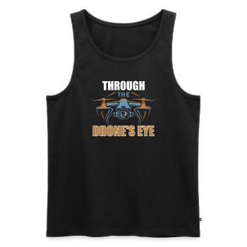 Drohne Pilot Opa Geschenkidee Alter Mann Mit - Männer Premium Bio Tank Top - Schwarz - Vorne - AI Model Male 178 light (178cm)