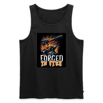 Blacksmith Metalworker Bladesmith Metal - Men's Premium Organic Tank Top - black - Front - Michal (187cm)