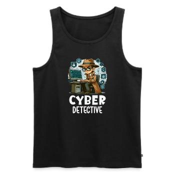 Analyste en piratage éthique Cybersécurité éthique - Débardeur bio Premium Homme - noir - Devant - AI Model Male 178 light (178cm)