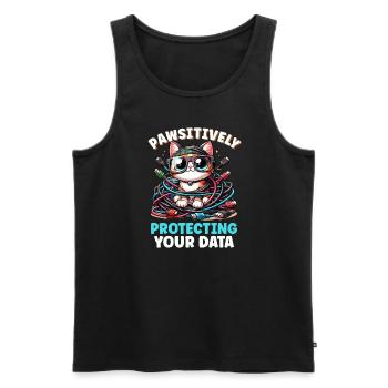 Analyste en piratage éthique Cybersécurité éthique - Débardeur bio Premium Homme - noir - Devant - AI Model Male 178 light (178cm)