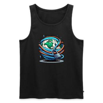 Ethical Hacking Analyst Ethical Cyber Security - Men's Premium Organic Tank Top - black - Front - Michal (187cm)