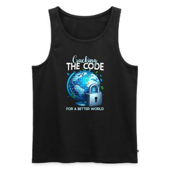 Ethical Hacking Analyst Ethical Cyber Security - Men's Premium Organic Tank Top - black - Front - Michal (187cm)