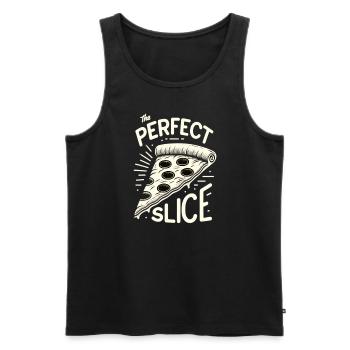 Drôle d’amateur de pizza, amateur de pizza - Débardeur bio Premium Homme - noir - Devant - AI Model Male 178 light (178cm)