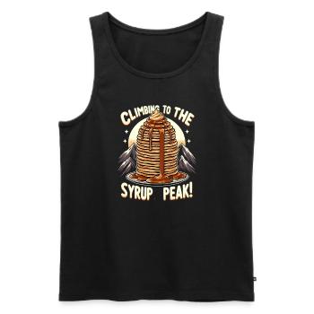 Maple Syrup Canada Tradition and Cones - Men's Premium Organic Tank Top - black - Front - AI Model Male 178 light (178cm)